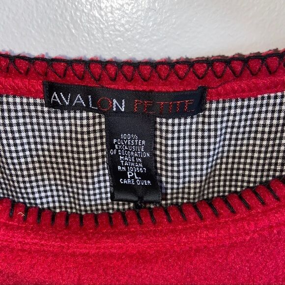 Vintage Avalon Christmas holiday sweatshirt - fleece snowman Crewneck - Picture 4 of 8